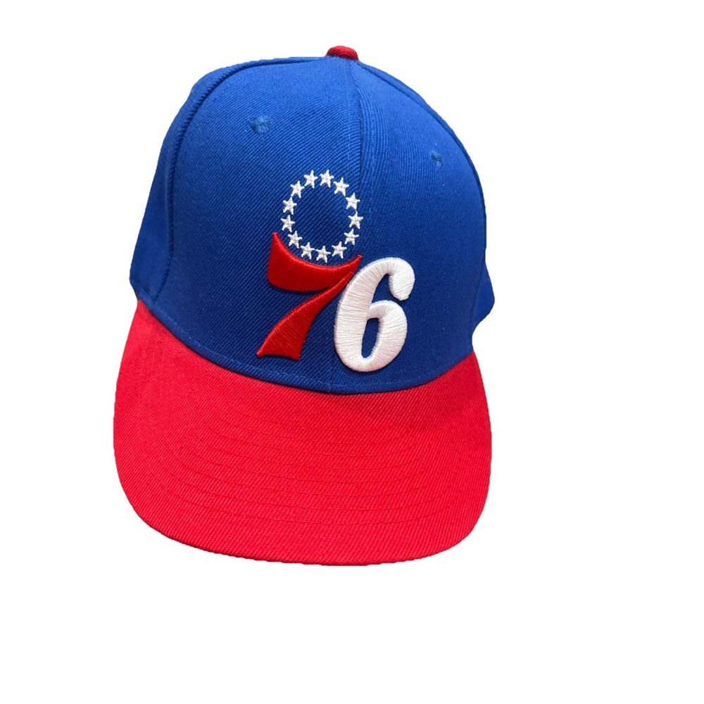 New Philadelphia 76ers Mitchell & Ness Two-Tone Red/Blue Hat H139